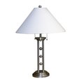 Ore International Ore International 6231SN Metal Table Lamp - Silvertone 6231SN